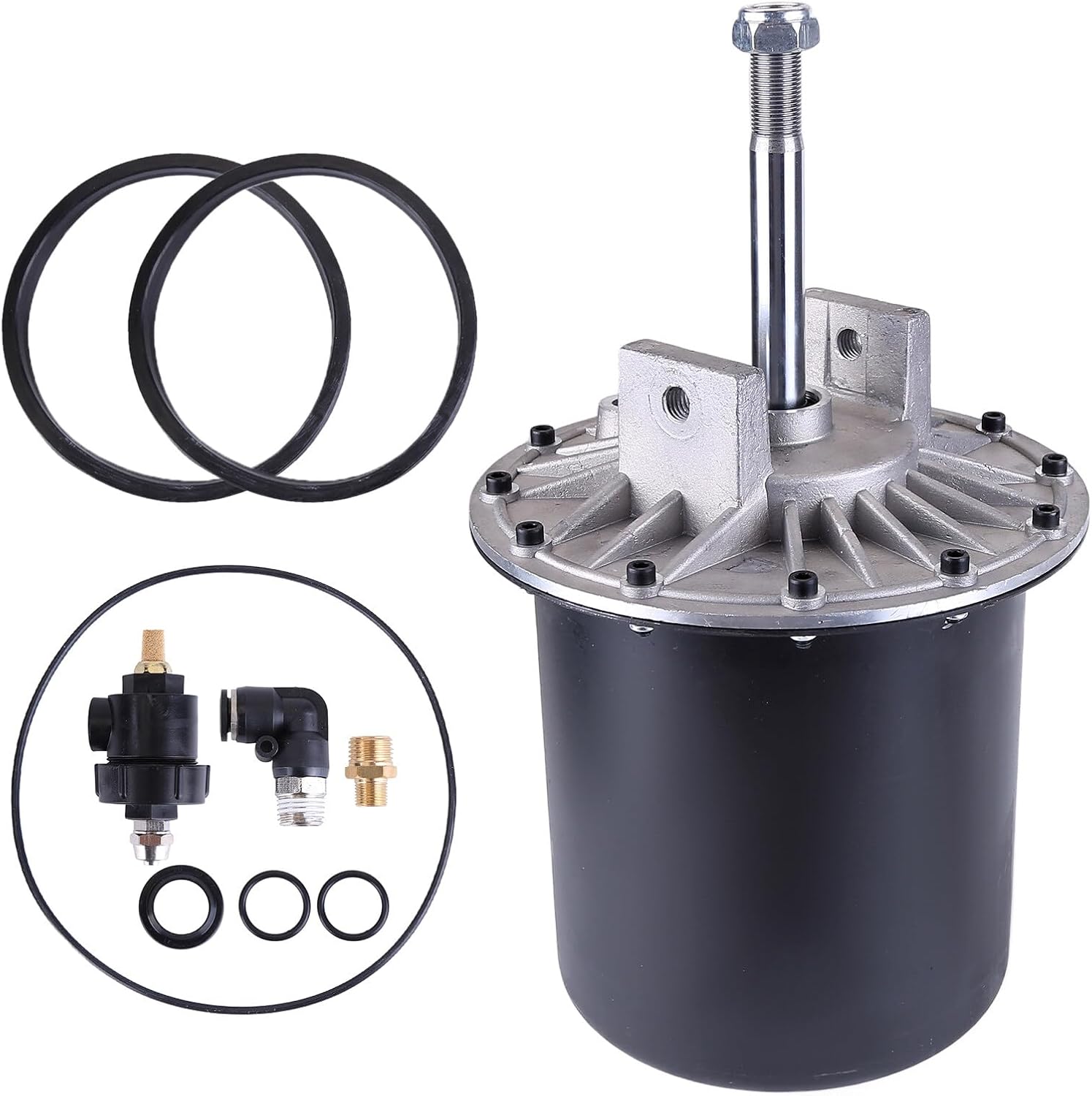 Te taha view of the bead breaker cylinder, showing mounting points.