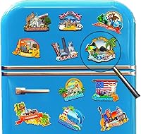 Vista 4 de Imán de Santa Lucía para nevera con imán de madera 3D, monumentos de viaje, coleccionables, recuerdos, decoración hecha a mano -2297