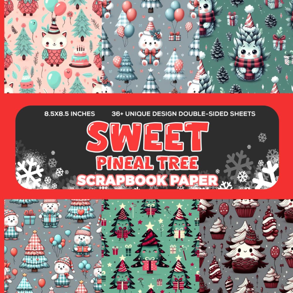 Sweet Pineal Tree Scrapbook Paper: Decorative Craft Paper with Pine Tree Designs for DIY Arts and Crafts