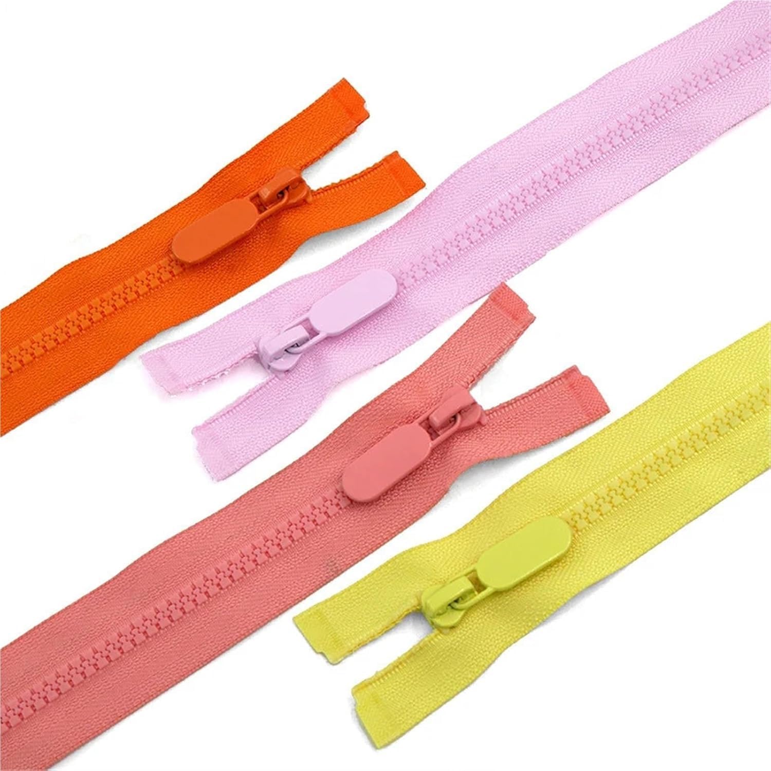Zippers, 5pcs Zipper 50cm 5# Resin Zippers Open End DIY Replacement Sewing Tent Garment Zips(Color-06)