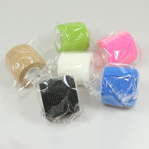 Miniatura 7 de Vendajes autoadherentes para deportes, esguince, hinchazón y dolor en muñeca y tobillo, 8 unidades, 2 x 14.7 pies (rosa)