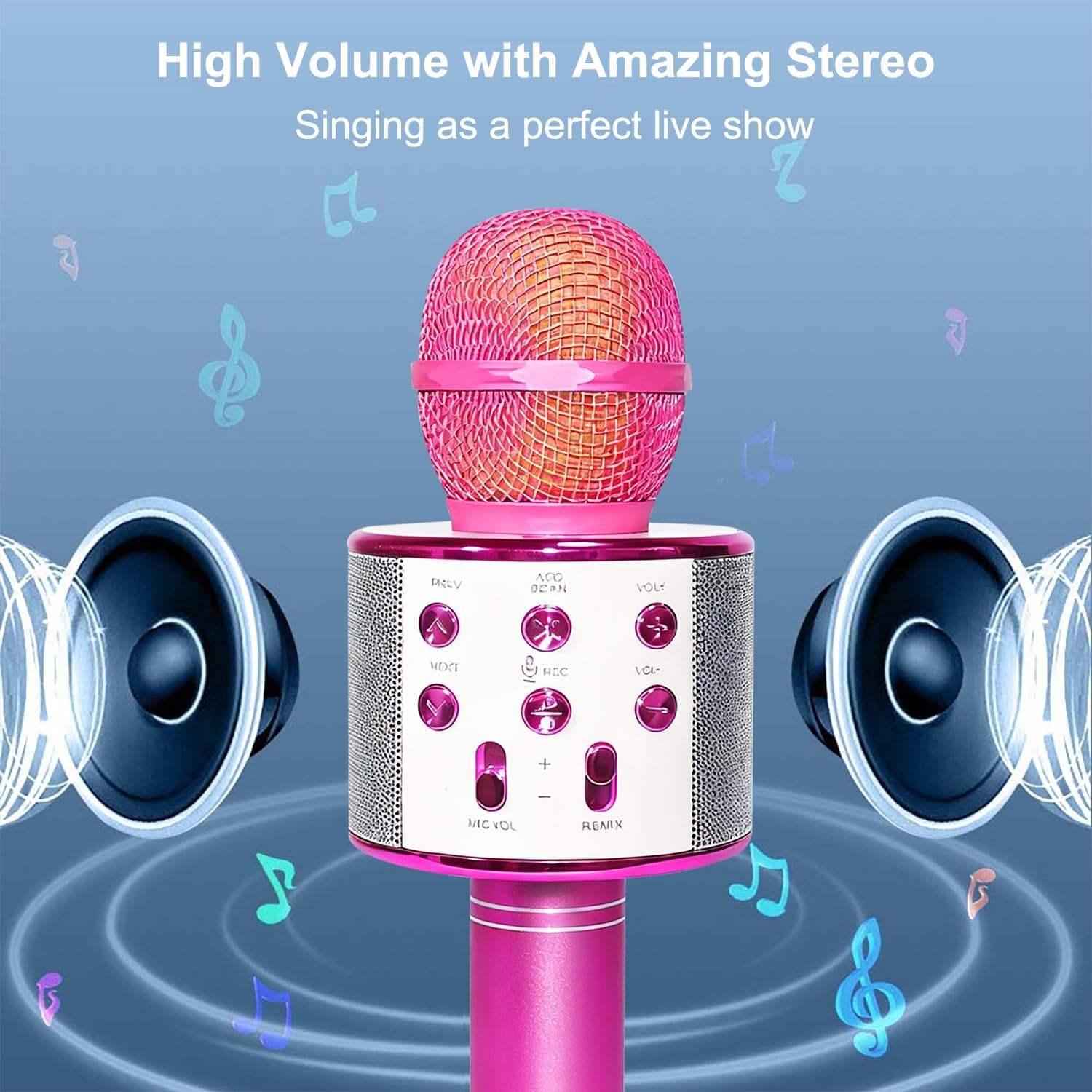 Microphone for Kids Karaoke Micorphones Adult Wireless Bluetooth Karaoke Machine Birthday Gift for Girls Boys Kids Toys for Teens All Ages 3 4 5 6 7 8 9 10 11 12 Year Old
