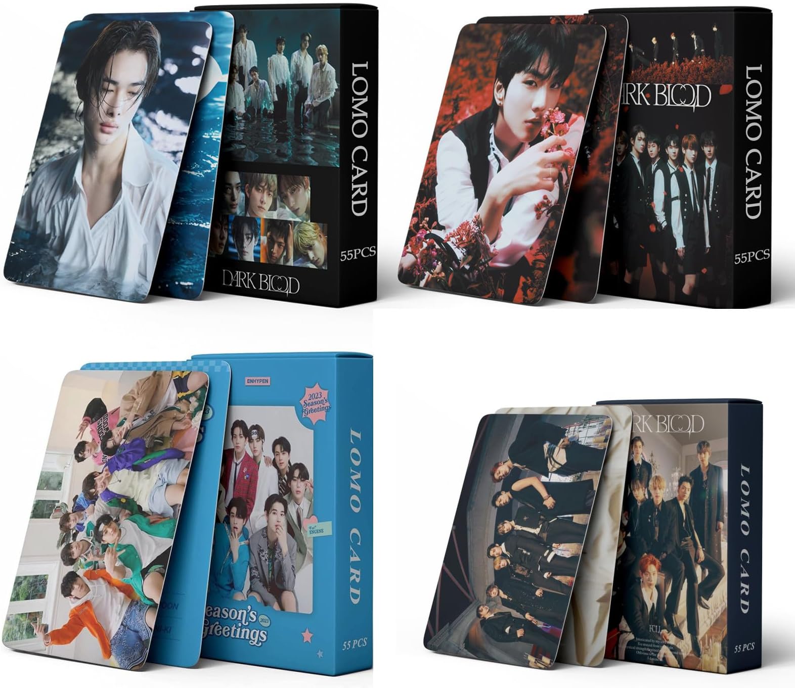 QeSte 6 Boxes/330Pcs ENHYPEN Photocards KPOP Merchandise Lomo Card Set En Fans Gift