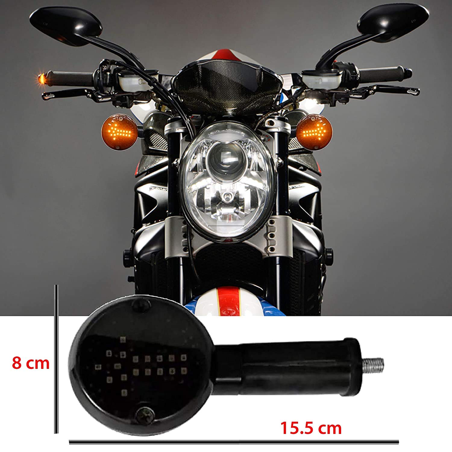 Buy Sykit LED Running Light DRL Bike Turn Signal Indicator Lamp Universal for Hero Xtreme 200S