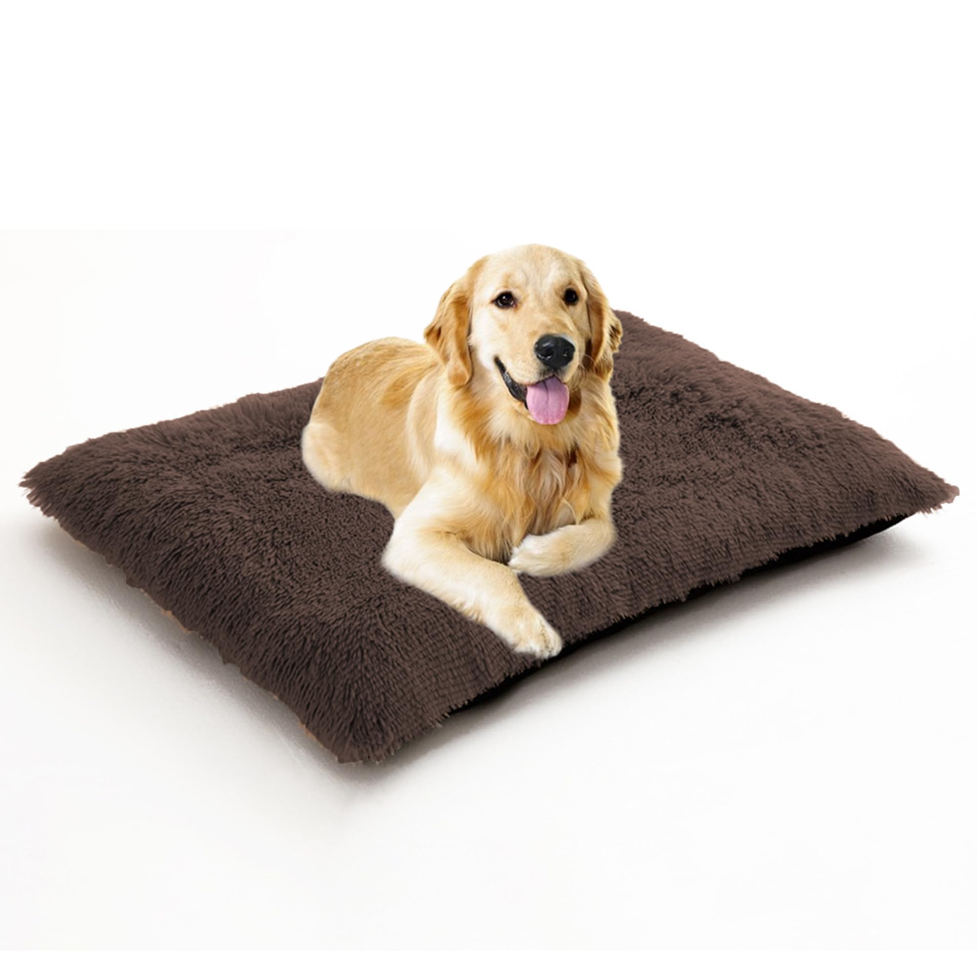 Coussin rectangulaire pour cage de chien lavable et antidérapant