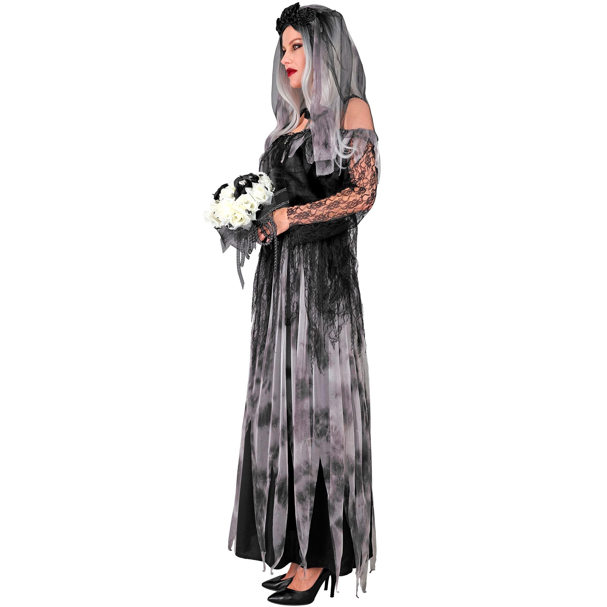 W WIDMANN MILANO Party Fashion 25269 Kostüm Toten Braut Costume Dead Bride, Black/Grey, XS, Black / Grey - Image 3