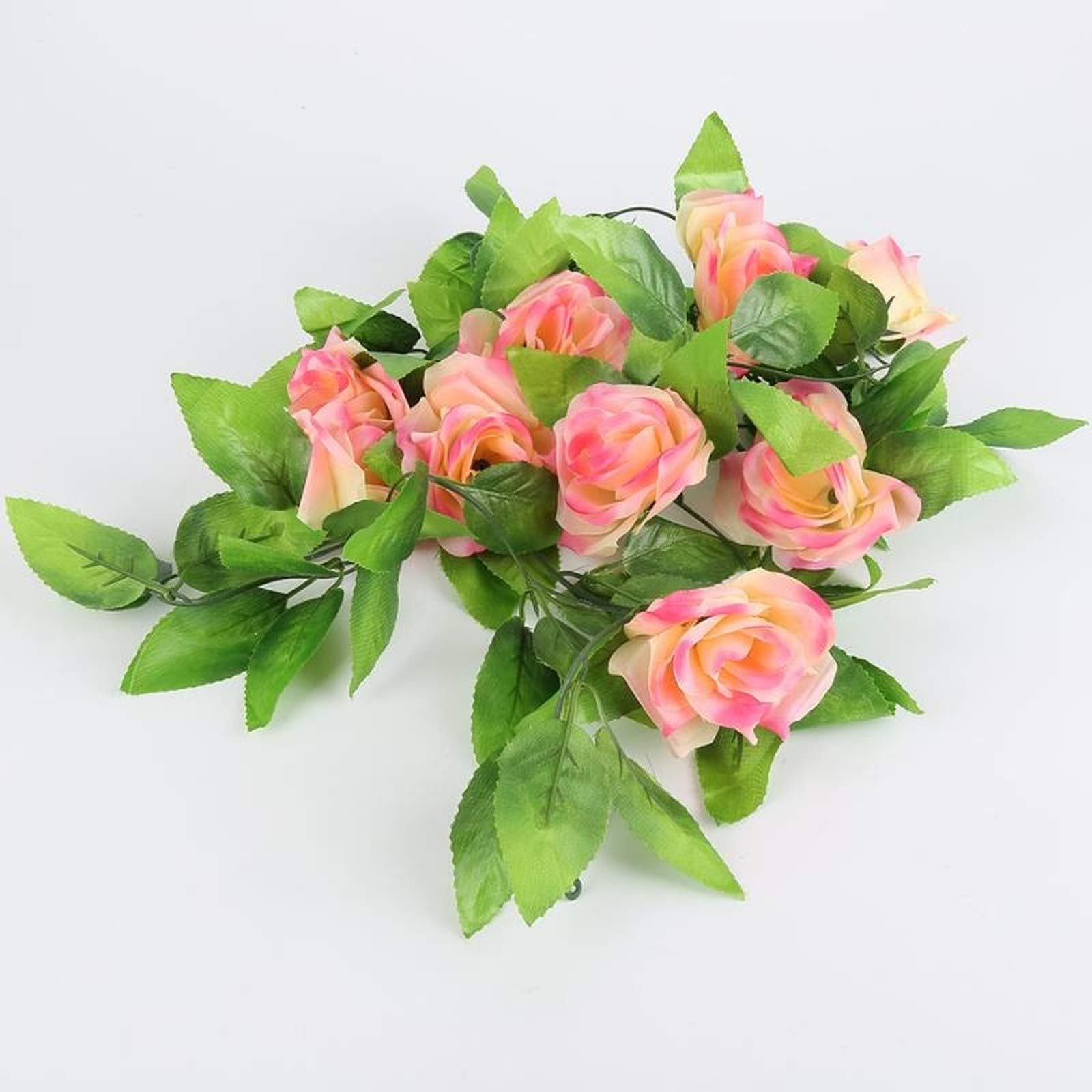 SBJKLYRN Simulated flowers, Artificial Rose Flower Vine Hanging Fake Flower Vine Indoor Sitting...
