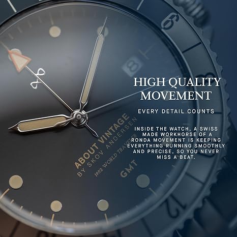 【dadadaaa9】about vintage 1982 GMT Relógio Masculino About Vintage 1982 GMT World Traveler - Aço