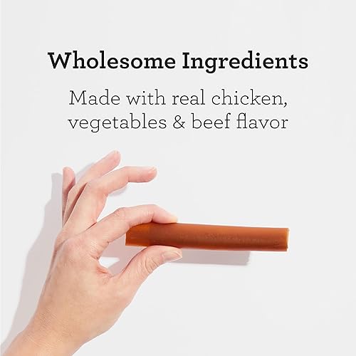 Miniatura 4 de DreamBone DreamSticks - Palitos masticables para perros sin cuero crudo hechos con carne de res y verduras reales, 15 palitos