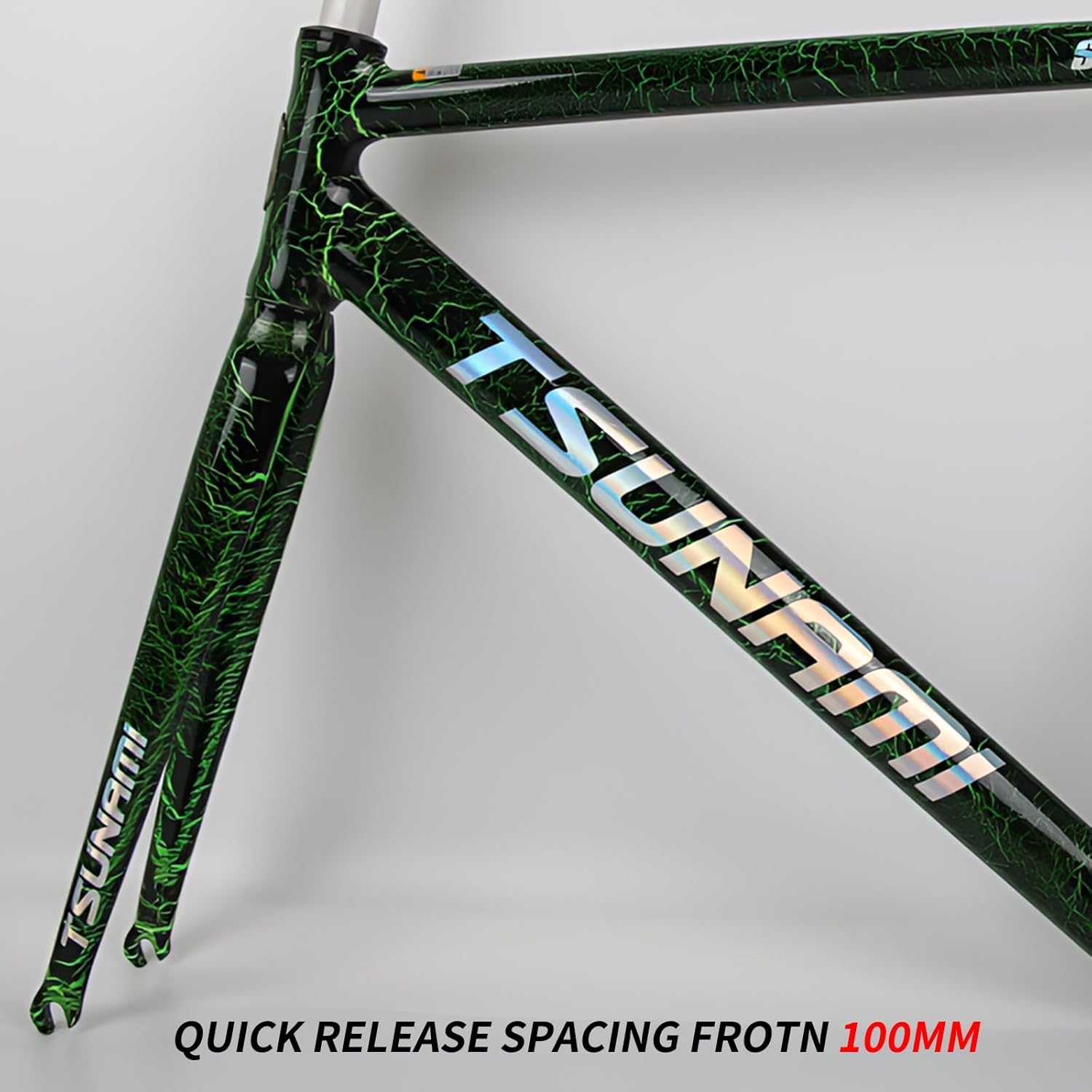 49/52/55/58CM Fixed Gear Bike Frameset with Fork 700C Single Speed Aluminum Alloy Bike Frame Quick Release 100/120mm C Brake Racing Track Bike Frame BSA BB68mm Internal Routing