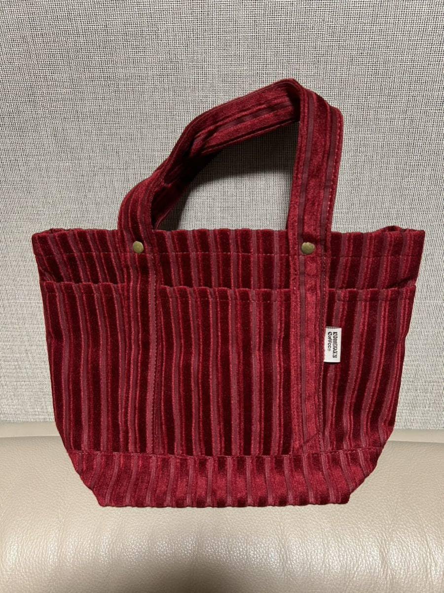 コメダ珈琲 赤い椅子 クッション トートバック コメダ珈琲店、ソファ柄