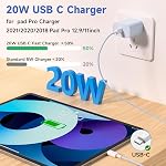 20W Chargement rapide USB C Chargeur pour iPhone 17 Pro Max/17 Pro,2Pack Type C Chargeur mural rapide pour iPhone 16 Pro/15 Pro/16/15/Air,Plaquette Pro avec 6FT Câble USB-C-to-C Nylon tressé (bleu/purple)