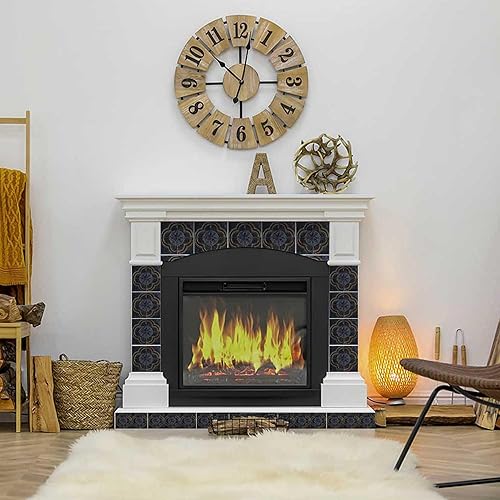 Miniatura 5 de Mi Alma Fireplace Decals Peel and Stick Tile Stickers 24 PCS Set Backsplash Tile Decals Bathroom Decals Kitchen Backsplash Design Idea Vinyl Wall
