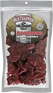 Old Trapper Beef Jerky, Old-Fashioned 10-Ounce Bag, Tender Meat Snacks for Lunches or Between Meals, 11 Grams of Protein, Zero Grams of Fat, and 70 Calories per Ounce (Pack of One)