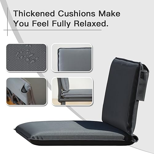 Miniatura 5 de Domi - Juego de 2 sillas de exterior con mesa auxiliar, sillas de comedor modernas de plástico de metal para todo tipo de clima, muebles de patio