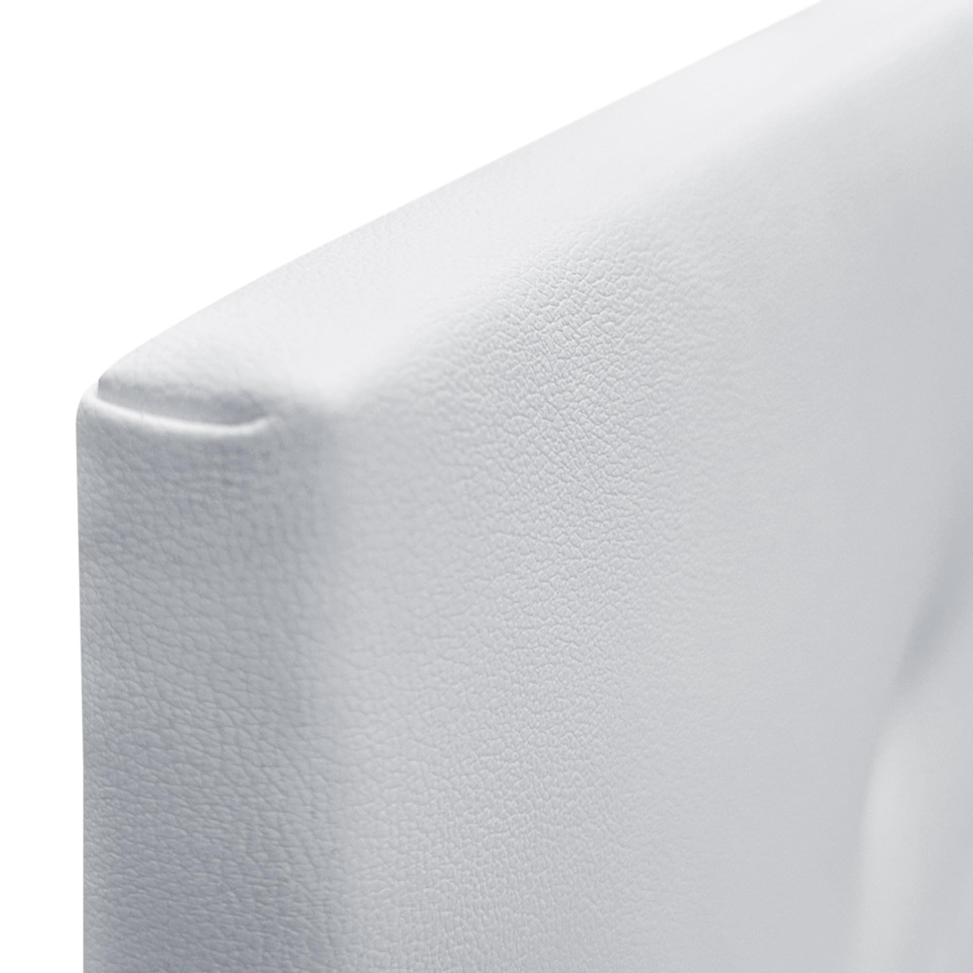 DHOME Testata in similpelle o tessuto AQUALINE Testata imbottita liscia Testata letto di lusso (Similpelle Vaniglia, 160cm (Lits 150/160