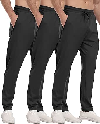 Ultra Performance Pack Of 3 Fleece Active Tech Joggers For Men, Mens Sweatpants With Zipper Pockets - View #10