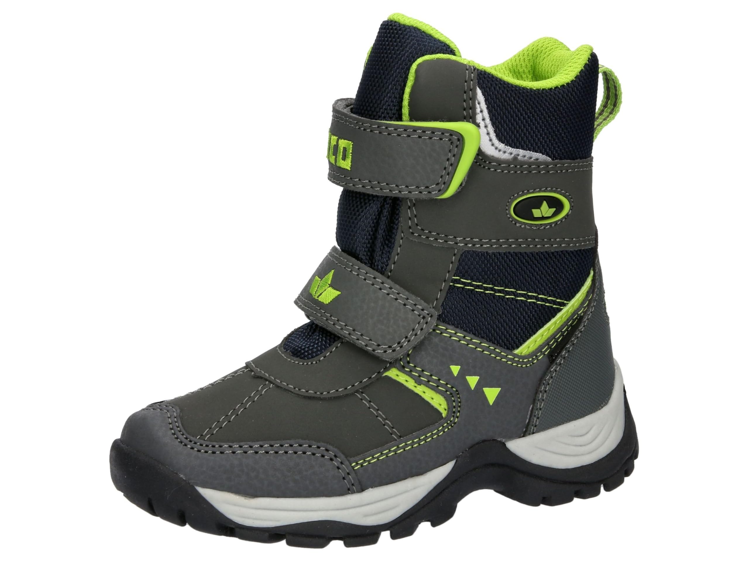 Lico Unisex Children's Asker V Snow Boots, Grey navy lemon, 3.5 UK