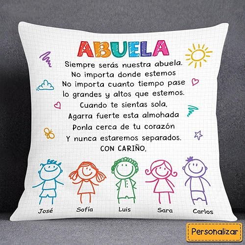 Miniatura 2 de Almohada de dibujo de abbuela española para abuela, regalos para Abuela en Inglés para el Día de las Madres, regalos para Abuelita Abuela los
