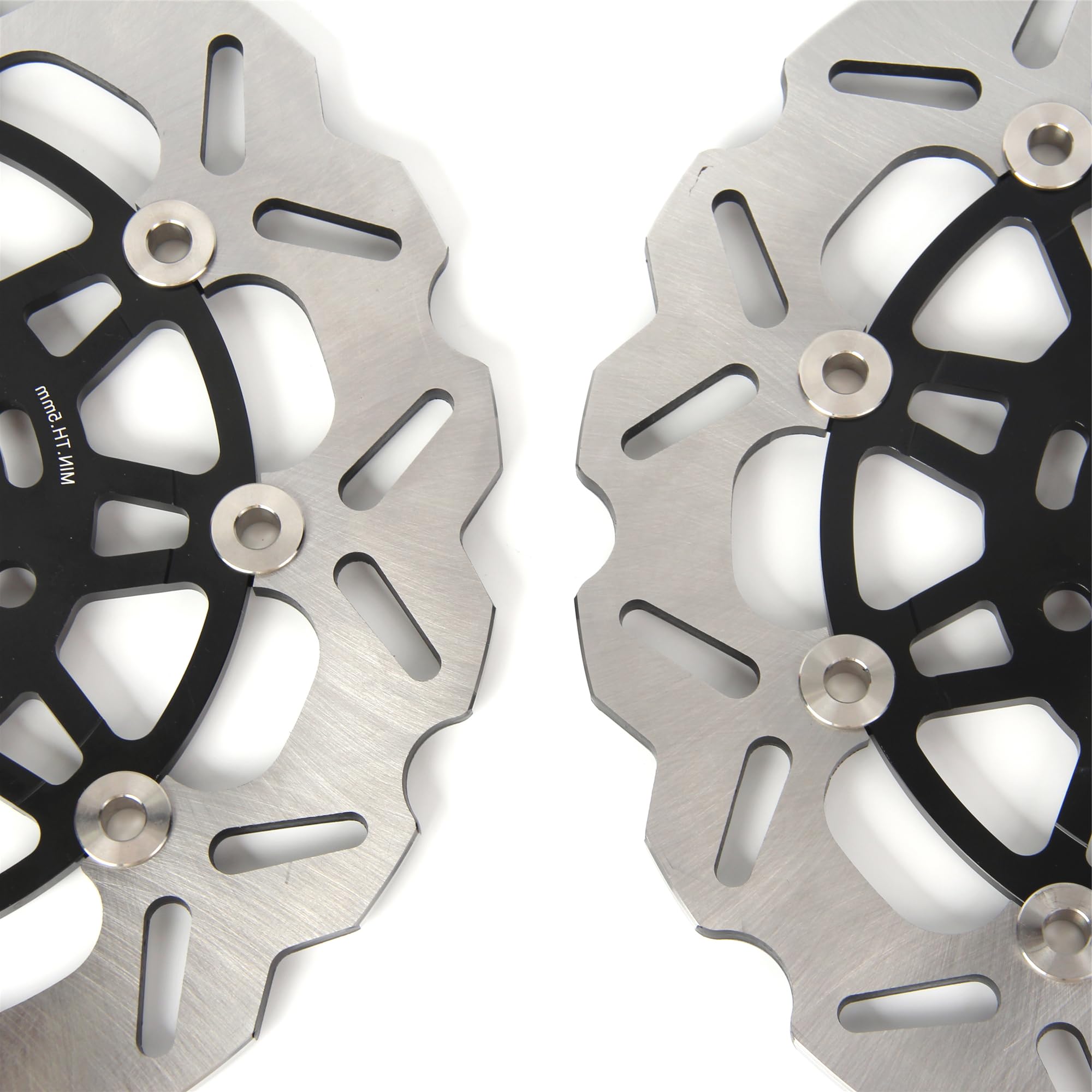 Vorderradbremsscheiben für Kawa.saki Z750 ABS 2007-2012/Z750R ABS 2011 2012 Bremsscheiben vorne Motorradzubehör Z 750 Z750 R 750R Schwarz 2008 2009 2010