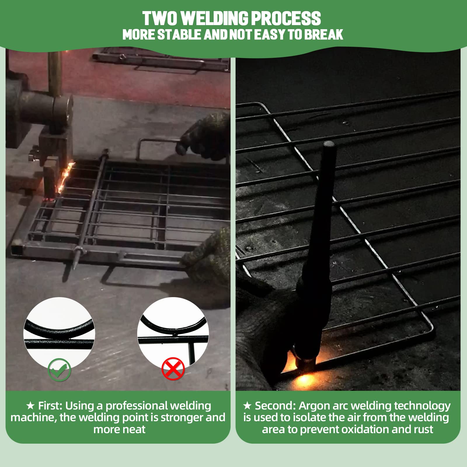 10 Pcs Decorative Garden Fence Animal Barrier No Dig, Total 10ft(L) x 24in(H), Rustproof Metal Garden Fence Border, Patio Garden Folding Fencing for Dogs, Defence Fence Outdoor, Arched