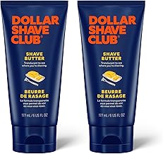 Dollar Shave Club | Shave Butter 2-Pack | For Sensitive Skin, A Translucent Shaving Cream & Gel Alternative, Designed For A Gentle Glide, Helps To Fight Razor Bumps and Ingrown Hairs, Blue