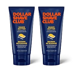 Dollar Shave Club Shave Butter 6 ounce 2 Pack Translucent Shaving Cream for Sensitive Skin