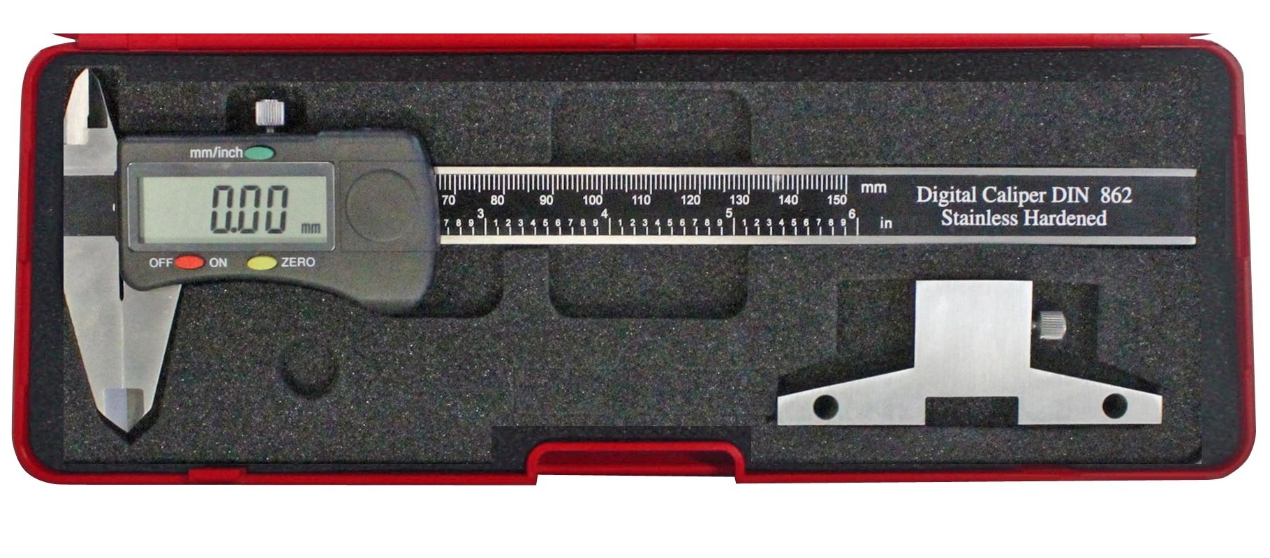 Suwmiarka cyfrowa 150 mm z ogranicznikiem głębokości w zestawie