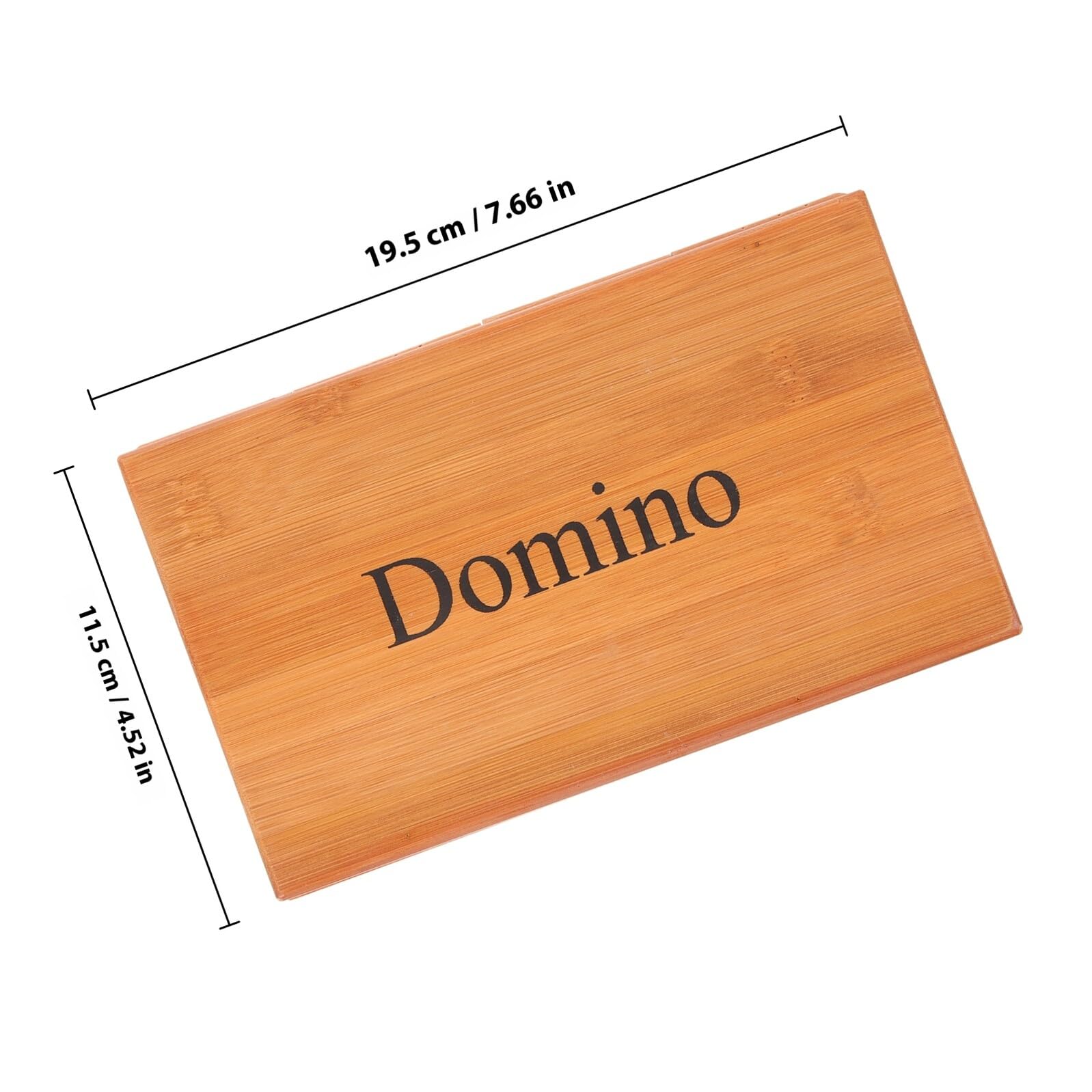 Abaodam Jeu De Dominos en Bois Boîte en Bambou Vintage, Jeu Éducatif pour Tout-Petits Et Famille, Intérieur Moyen, Interaction Sociale Et Divertissement, Coffret Classique Occidental, 1 Set