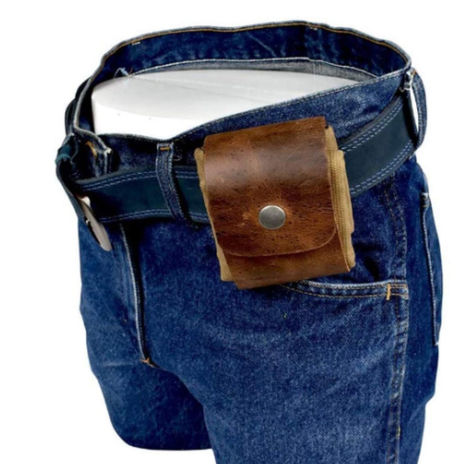 Waxed Canvas Foraging Pouch, Collapsible Foraging Bags with Drawstring - Image 3