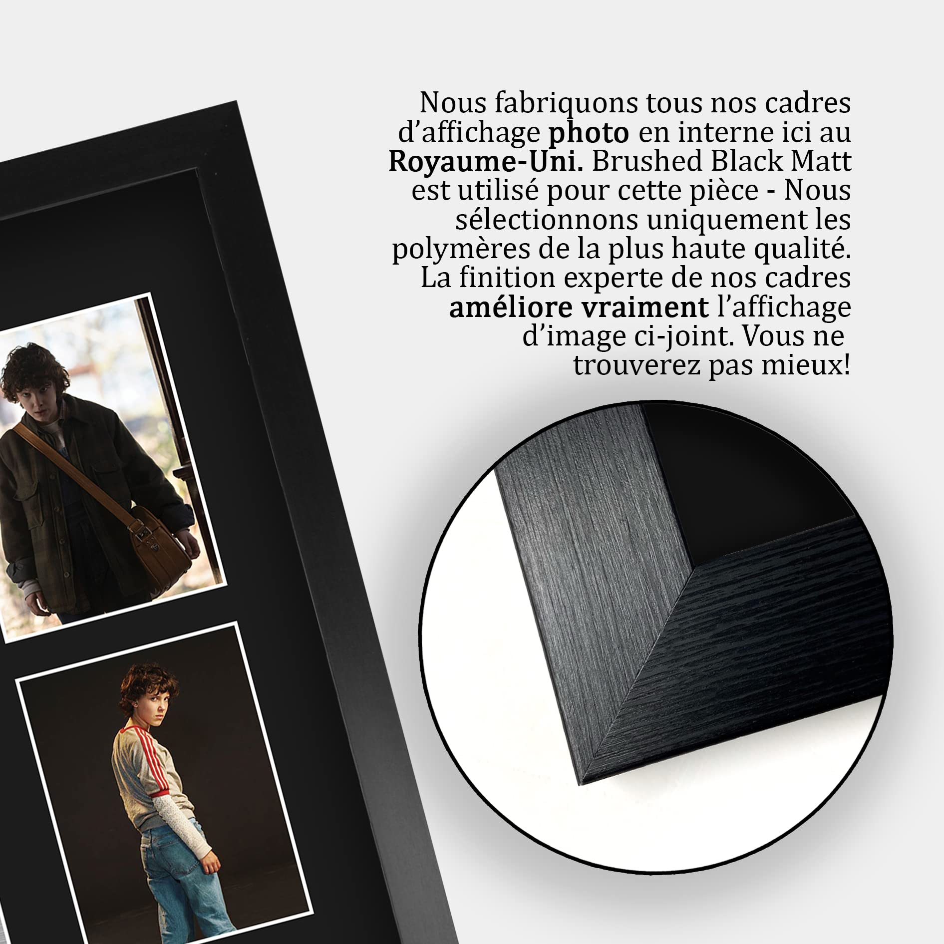 HWC Trading Millie Bobby Brown Strange Hawkins Thing Eleven Cadeaux Imprimé Signé Autographe Présentation Photo Montage Affichage pour les fans d’émissions de télévision - A3 Encadré