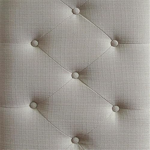 Miniatura 8 de Serta Danes - Banco largo tapizado copetudo, patas con marco de metal, otomana acolchada para dormitorio, color marfil