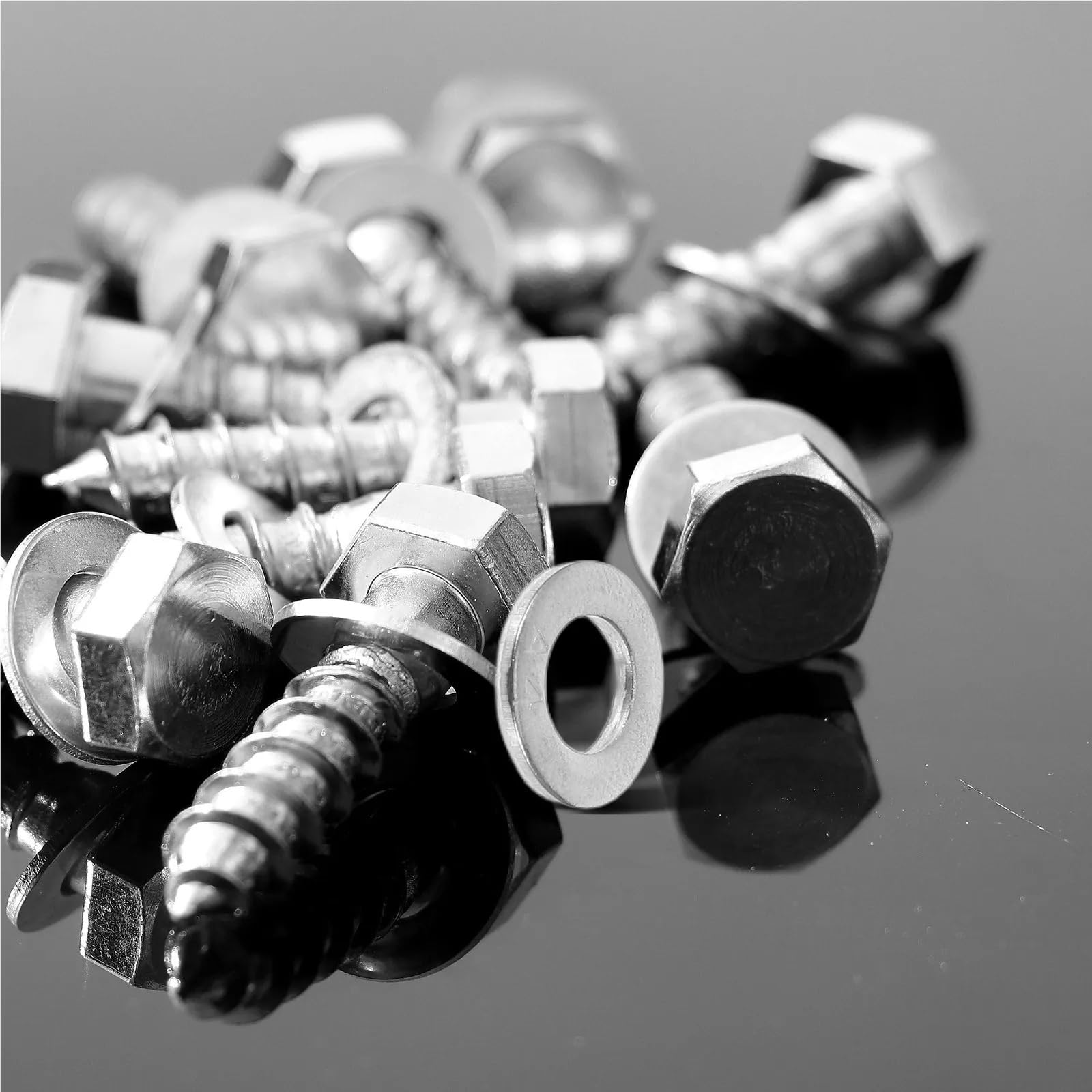 Unterlegscheiben 125 Stück Edelstahl-Unterlegscheiben, M6, rundes Metall for Bolzen, Schrauben, beständiges Hardware-Reparaturset-Sortiment