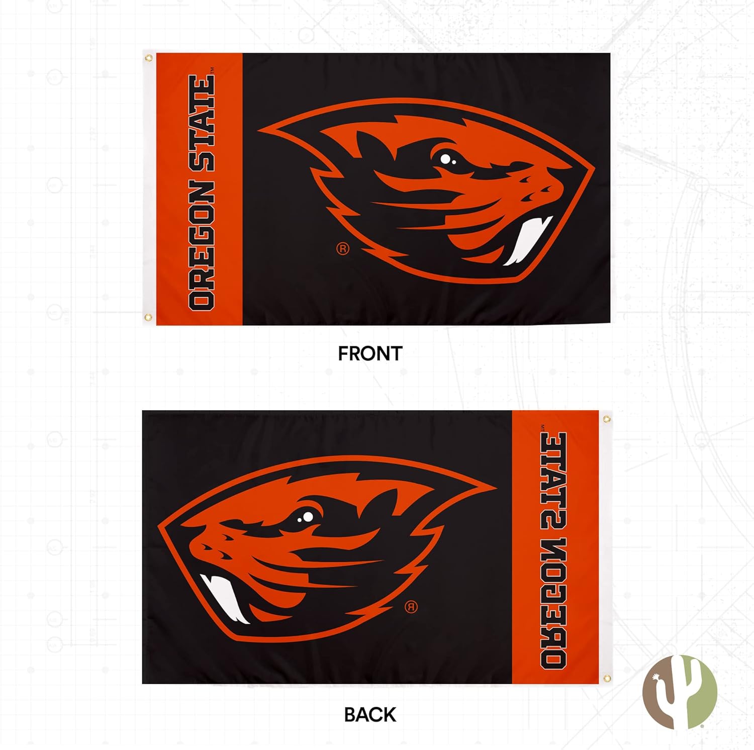 Desert Cactus Oregon State University Flag OSU Beavers Banners 100% Polyester Indoor Outdoor 3x5 feet Flags (Team Name) - Image 4