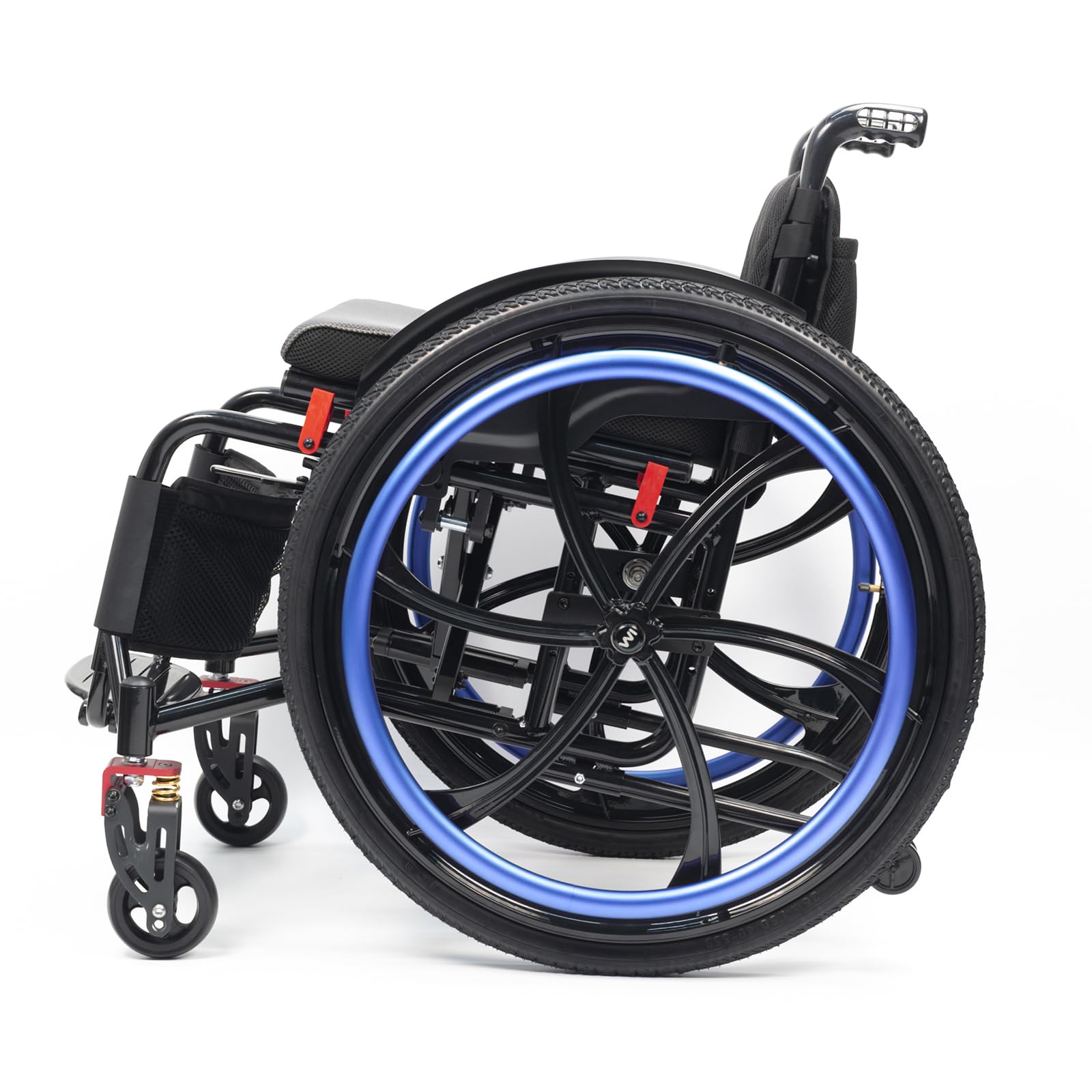 Silla De Ruedas Deportiva Ligera Plegable Todo Terreno,silla De Ruedas De Aleación De Aluminio,sillas De Ruedas Manuales Autopropulsadas,Ruedas de extracción rápida pulsando un botón(Seat width 44cm/1