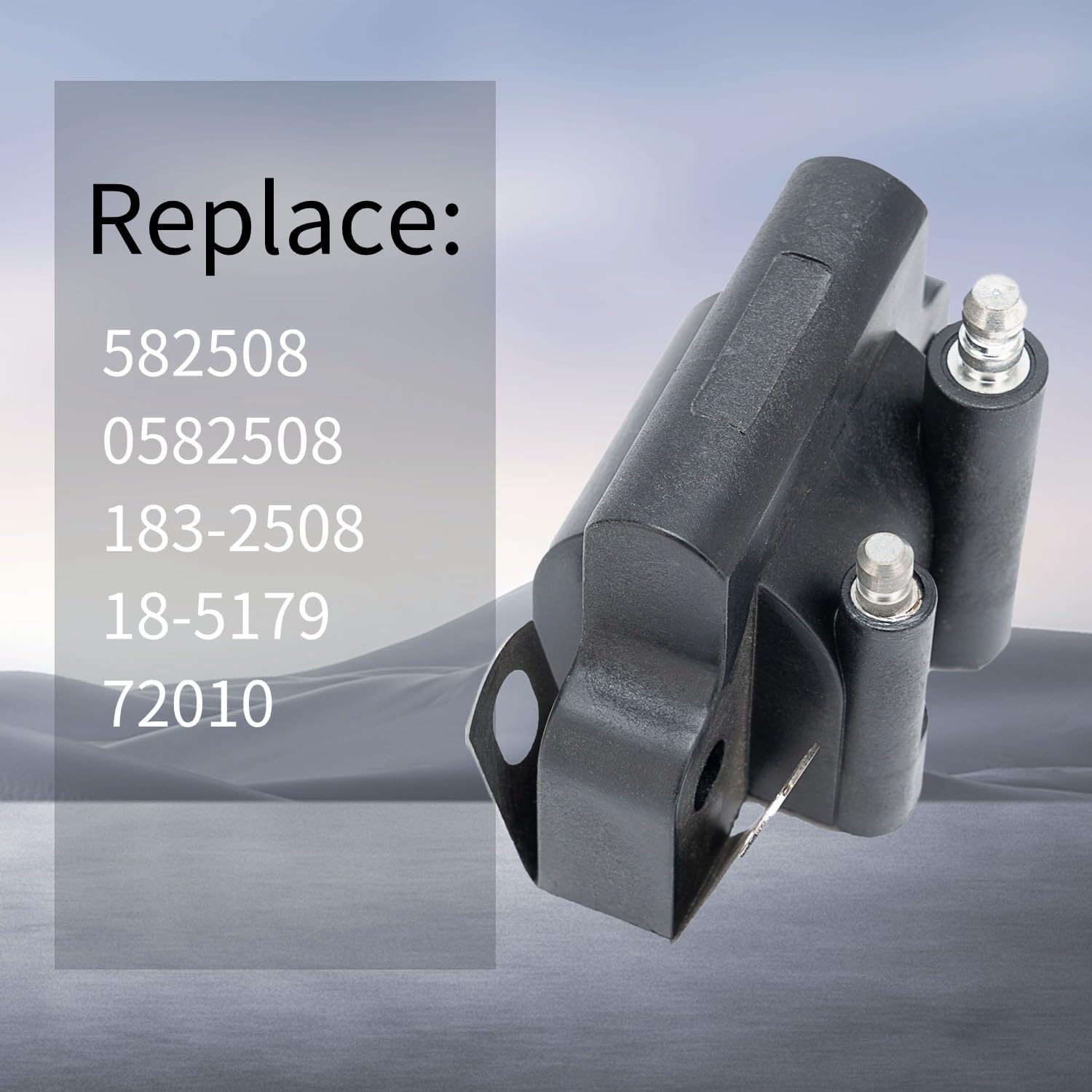 ZZYR Ignition Coil Replaces 582508 18-5179 183-2508 Fits for Johnson Evinrude 1985-2005,4-300HP 4 4.5 5 6 6.5 8 20 25 28 40 45 48 50 55 60 65 70 75 80 85 88 90 110 155 185 200 250 275 300 HP Engines