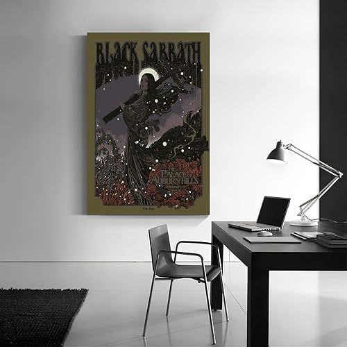 Miniatura 3 de Uozylo Póster de banda negra Sabbath 2016, pósteres de banda de concierto, lienzo para decoración de sala de estar, 12 x 18 pulgadas, sin marco