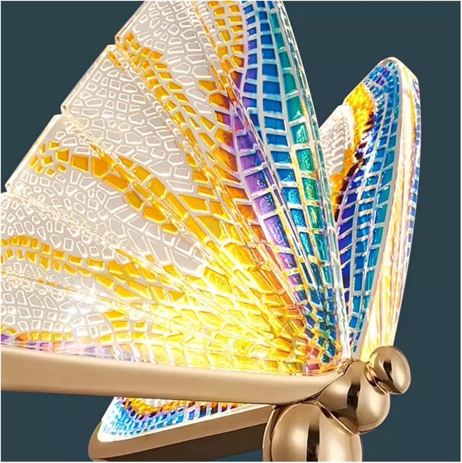 ウォールランプ、バタフライゴールドライトウォールランプ - モダンなミニマリストの高級階段ベッドサイド寝室の背景通路照明装飾、モダン