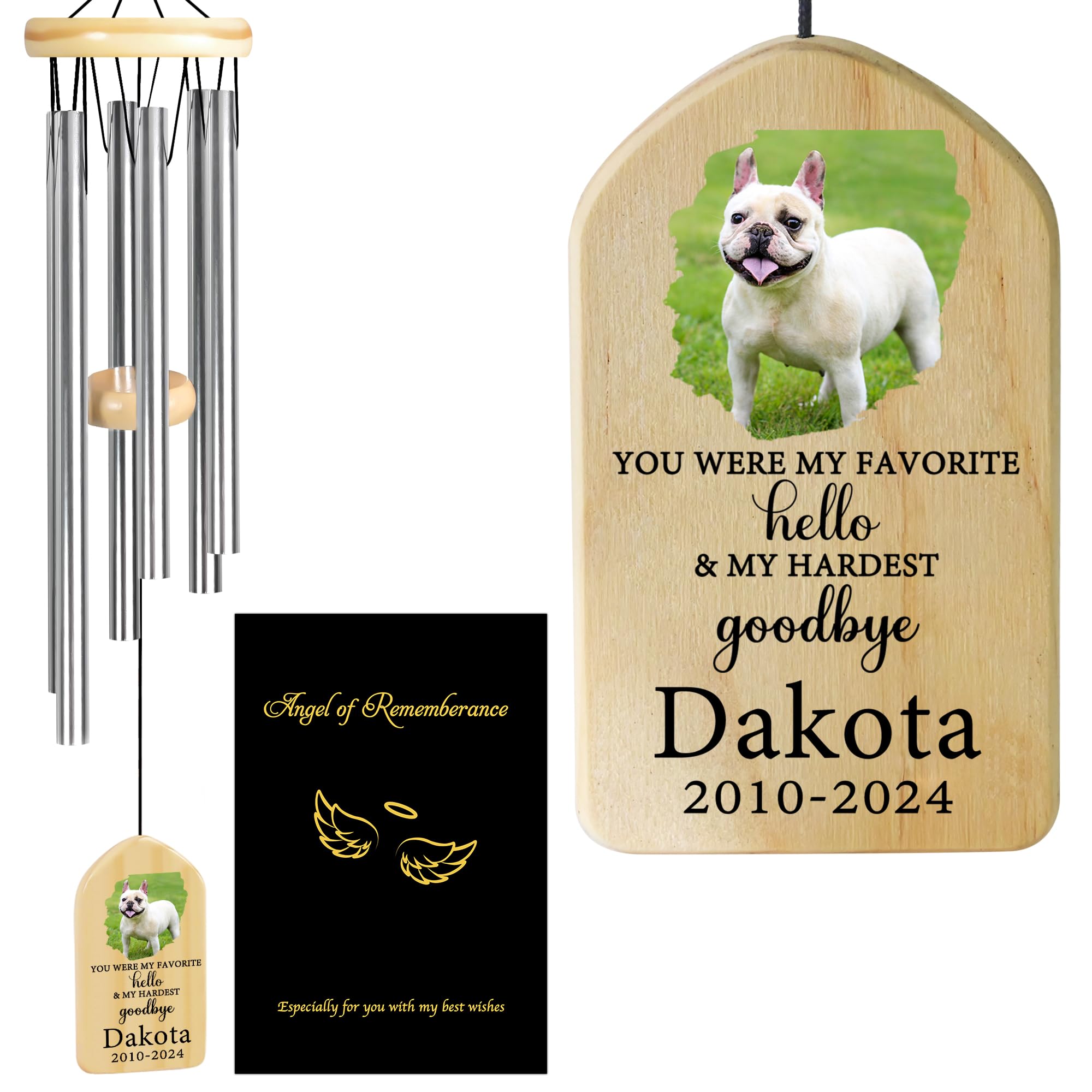 Personalized Pet Memorial Gifts, Pet Memorial Wind Chime, Dog Memorial Gifts, Cat Memorial Gifts, Pet Loss Gifts, Pet Loss Sympathy Gift, Dog Bereavement Gift, Dog Remembrance Gift - My Favorite