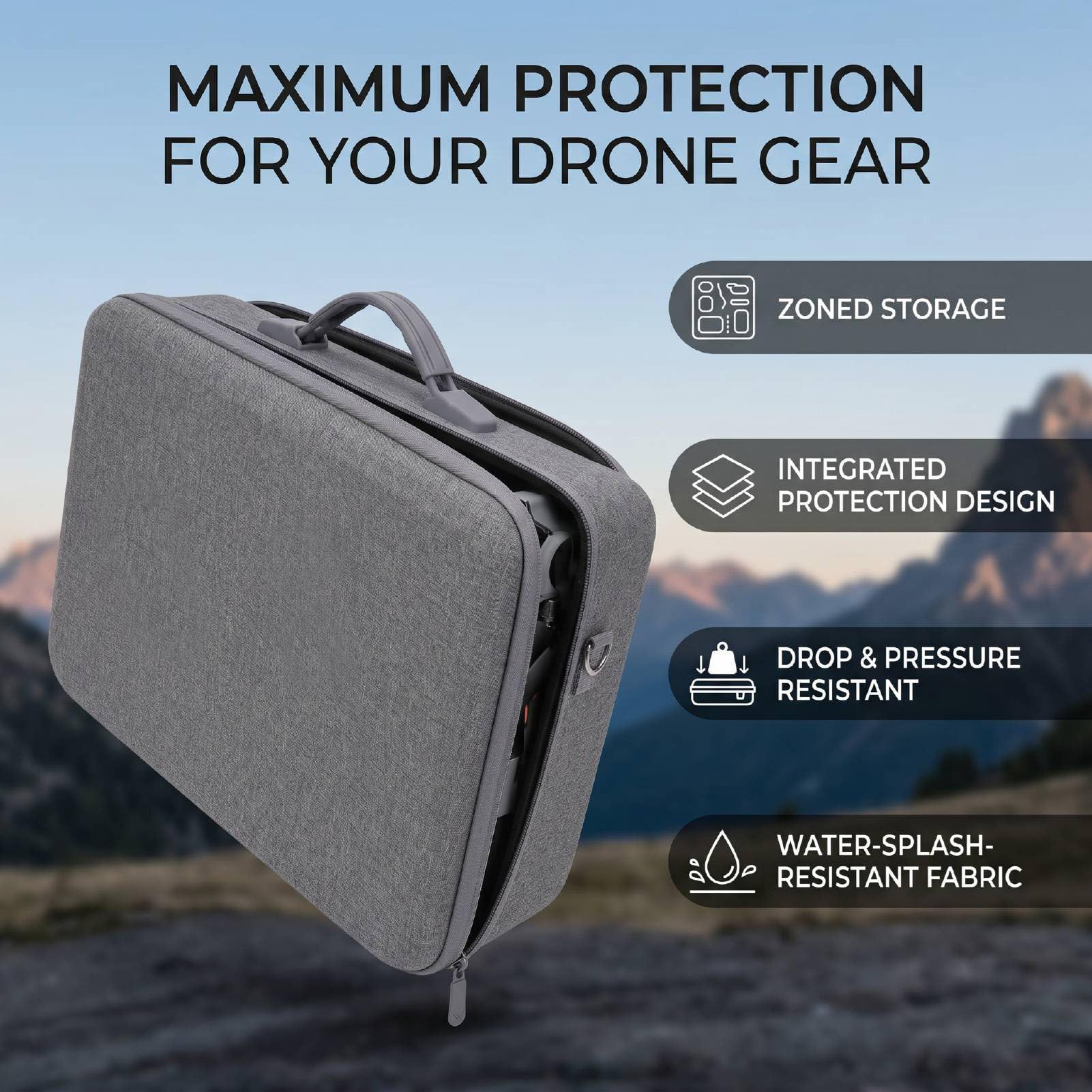 Tangxi Estuche Rígido para Avata 360, Estuche de Transporte con Correa para el Hombro, Bolsa de Almacenamiento Dura Portátil para Dron Avata 360 y Accesorios