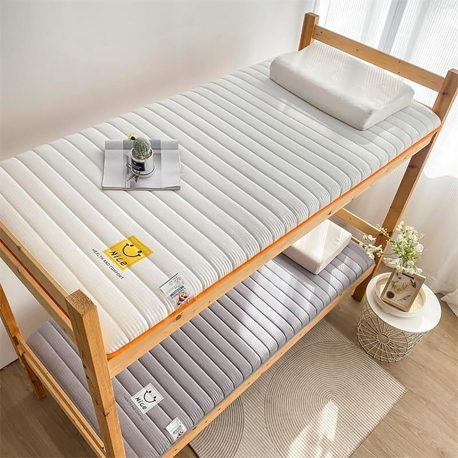 Matelas futon épais Simple/Double, Matelas de Sol Pliable Japonais, Couchage Portable pour canapé-lit/dortoir (Dimensions : 100 x 200 cm, Couleur : Vert)(Blue,80x190cm/31.5x75inch)
