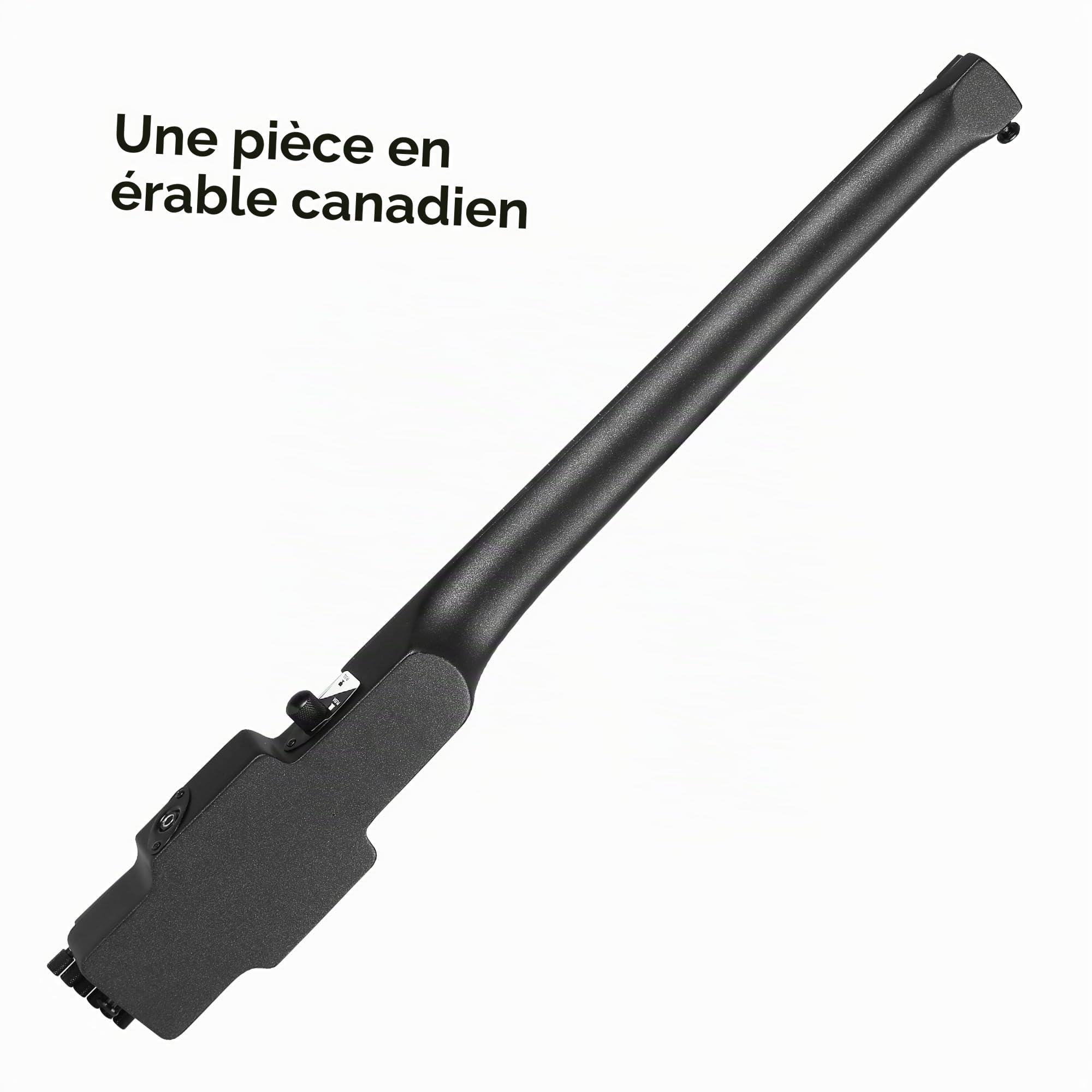 Batking Guitare électrique de voyage à 6 cordes en érable du Canada, manche traversant le corps, pont fixe en laiton avec housse de transport