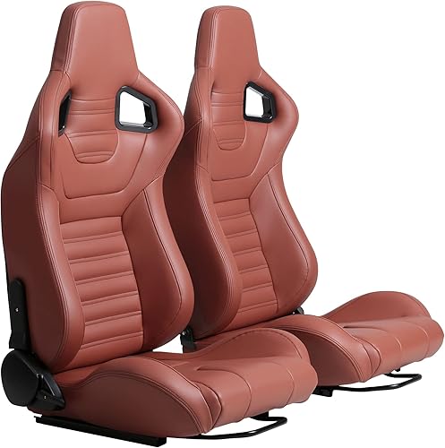 Asientos ergonómicos de carreras de 2 piezas asientos ajustables de doble tobogán definitivo para juegos, asientos de juego de simulador de carreras