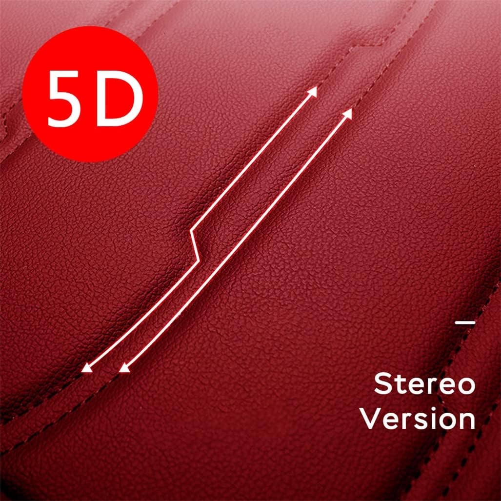 Car Seat Covers for Honda Accord Hybrid 2005-2007，2014-2021 Front Pair Red PU Leather Seat Protection Cushions Airbag Compatible MH51 Type Waterproof