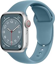SBC1 Strap for Apple Watch Ultra 2 49mm, Series 10 46mm, 9 8 7 45mm 41mm, SE 6 5 4 44mm 40mm, 3 2 1 42mm 38mm Women Men Band Bracelet Silicone Sport Sport Silicone, Megalodonte blue