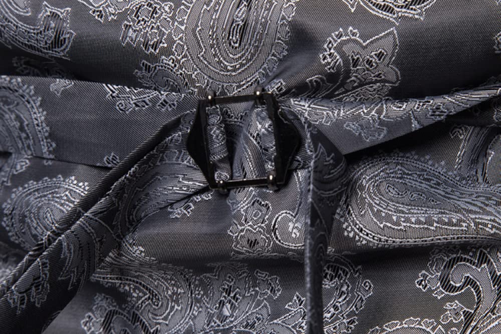 FRLISR Herren Anzug Weste - Schalkragen Patchwork Floral Design