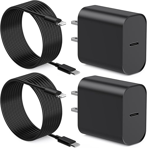 Miniatura 13 de [Certificado Apple MFi] Cargador de iPhone de carga rápida de 6 pies compatible con iPhone 14/13/12/11 Pro Max/Xs Max/XR/X, paquete de 2 unidades de