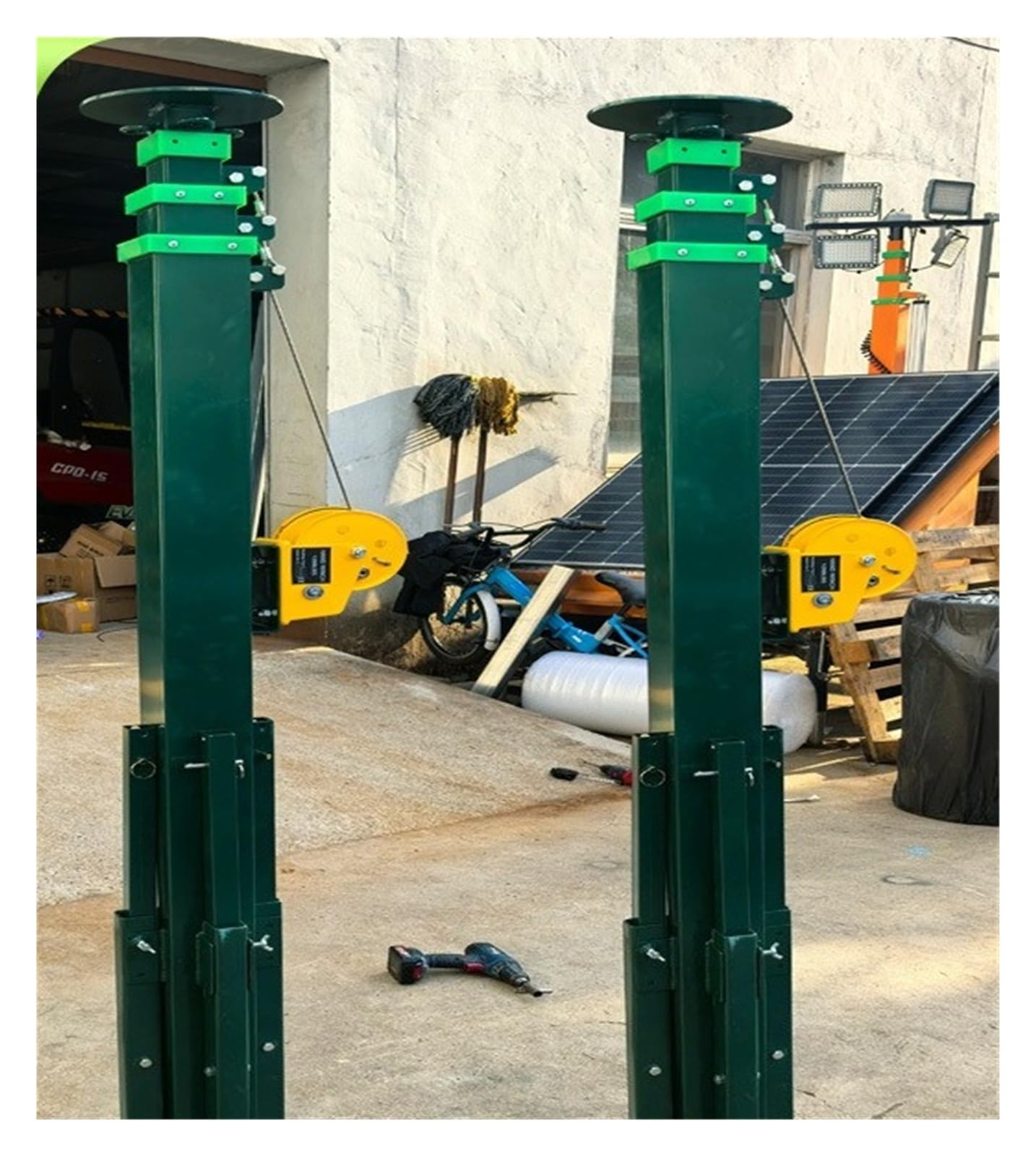 Polo Telescópico Máster De Elevación De Mano | Trípode De Almacenamiento Plegable Torre De Comunicación Cámara De Vigilancia 3 / 5 / 69 Metros(4 meters lifting rod)