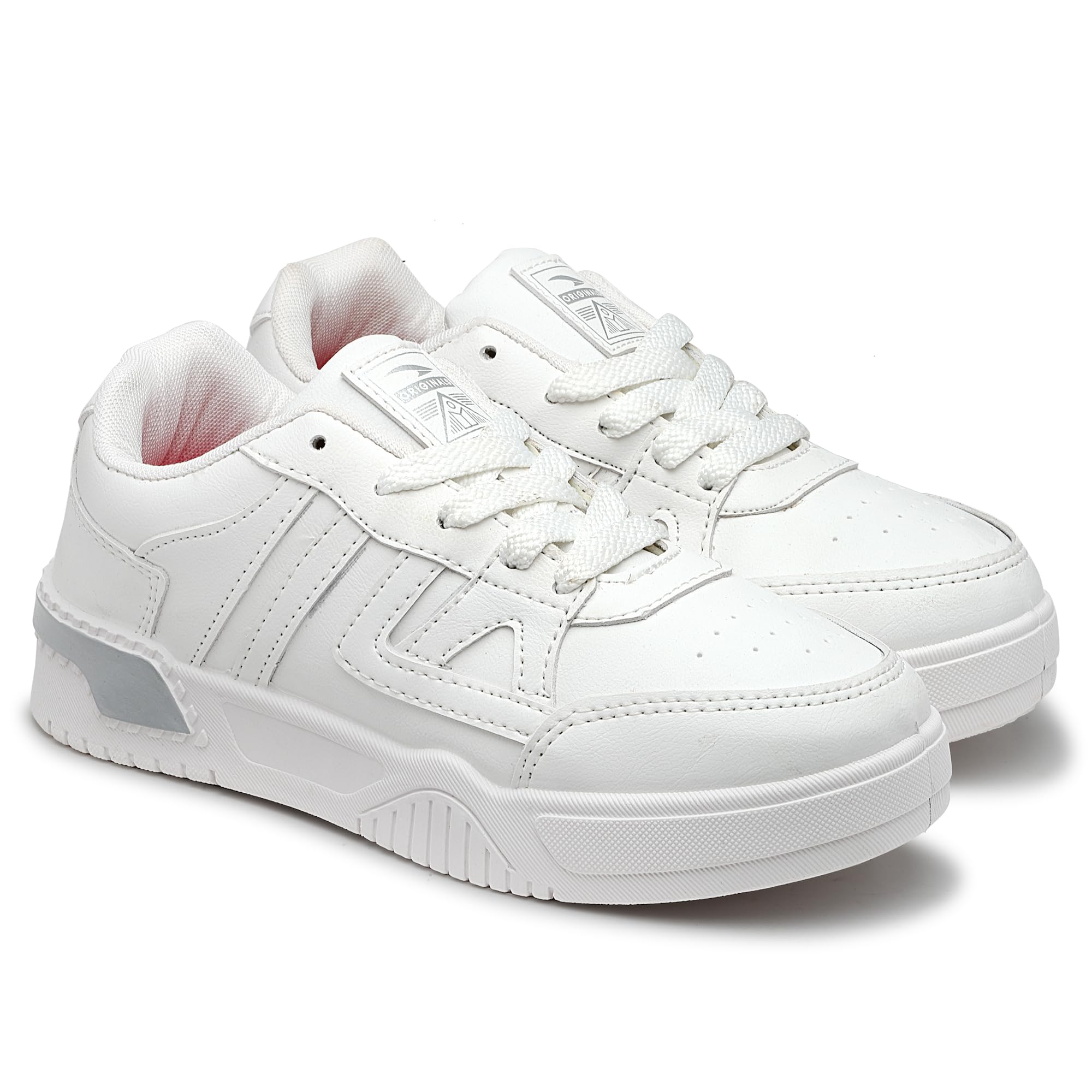 Women PARADISE-13 Casual Mid Top Sneakers, Stylish and Trendy Lace-Up Shoes for Women & Girls, Lightweight Comfortable Sneakers Perfect, Walking, and Casual Outfits