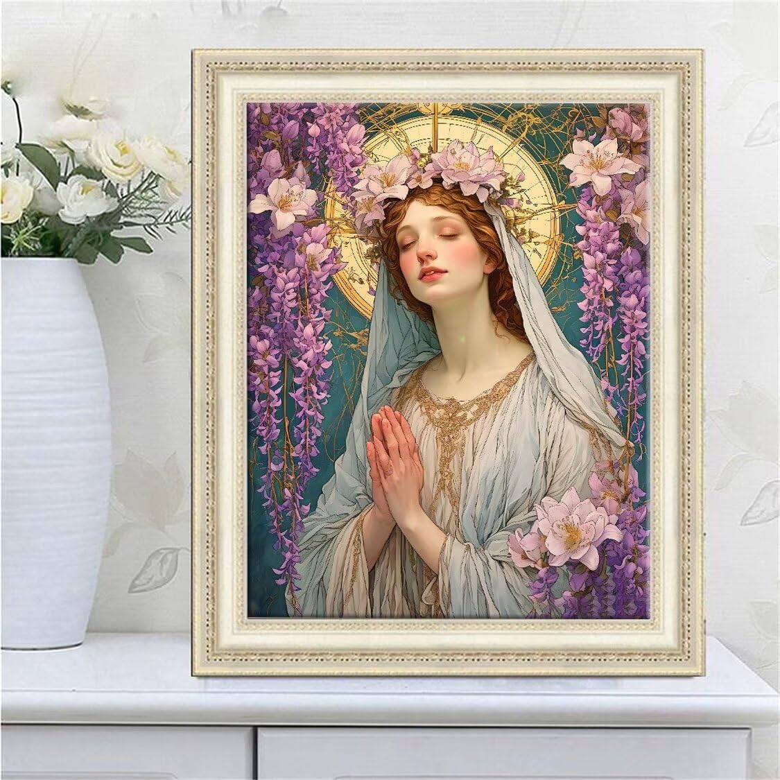 DIY Malarstwo diamentowe 5D, sztuka diamentowa, zestawy Matki Bożej, dla dorosłych, sztuka ze strasu, haft, artykuły rzemieślnicze, dla dzieci i dorosłych, idealna dekoracja ścienna do domu, prezenty,